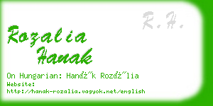 rozalia hanak business card